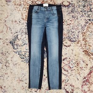 Current/Elliott Jeans Vintage Inspired Two Tone Blue Denim Women's Size 28
